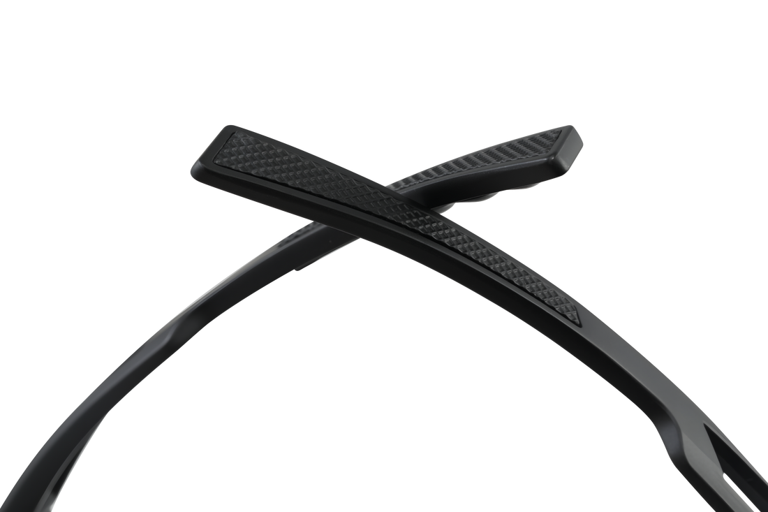 Hollowed-out rubber temples