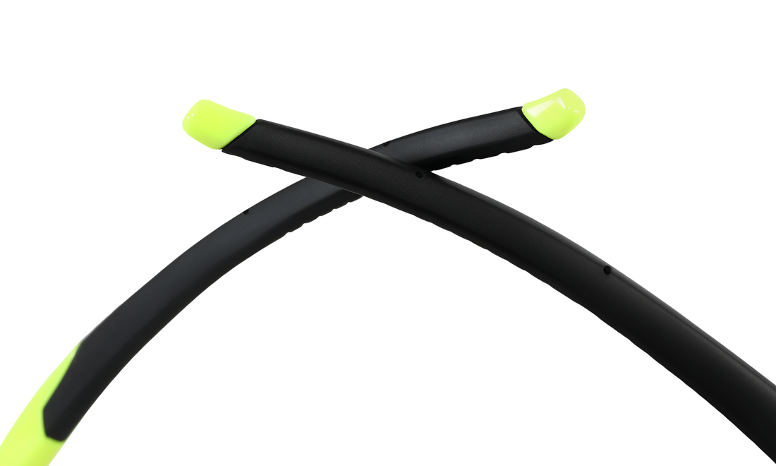 Hollowed-out rubber temples