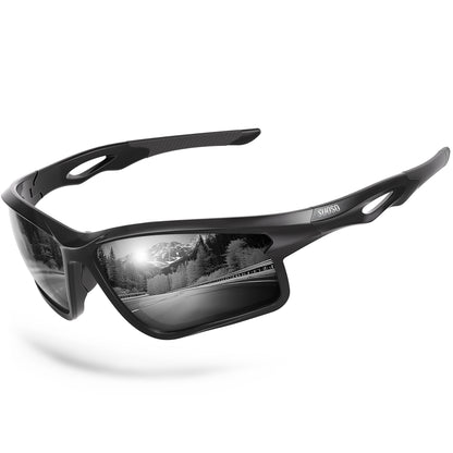 suoso Polarized Sports Sunglasses Men: Running Sunglasses Women Wrap Around Glasses for Fishing Driving UV400 Protection TR90