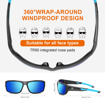 suoso Sports Polarized Sunglasses for Men: Women UV400 Protection Wrap Around Sun Glasses for Fishing Golf Running Driving