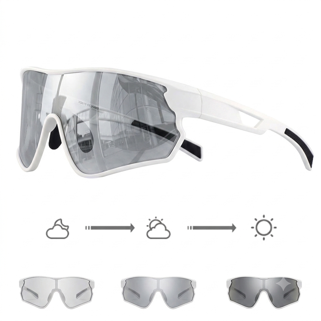SUOSO Prescription Sports Glasses, Cycling Sunglasses Gold / White