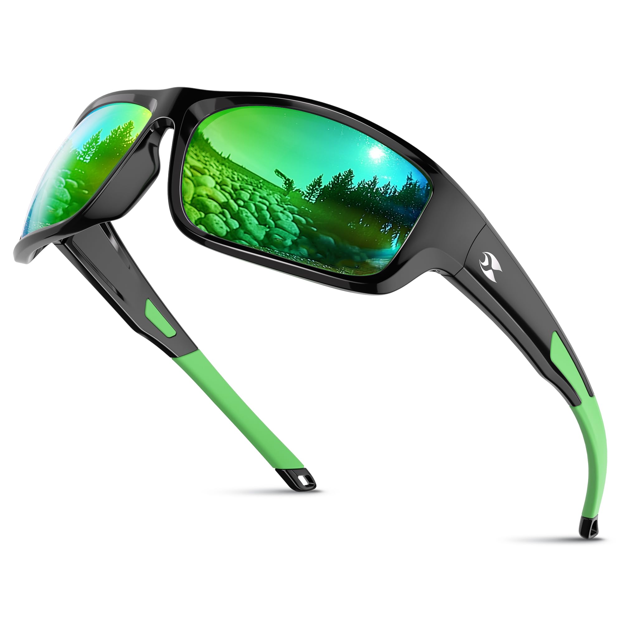 SUOSO Sports Polarized Sunglasses, UV400 Protection Wrap Around Sun Glasses for Golf Fishing Running Driving