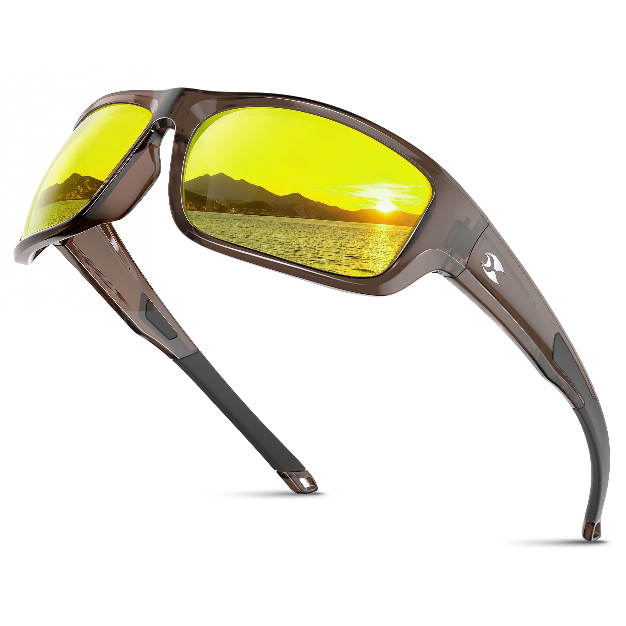 SUOSO Sports Polarized Sunglasses, UV400 Protection Wrap Around Sun Glasses for Golf Fishing Running Driving