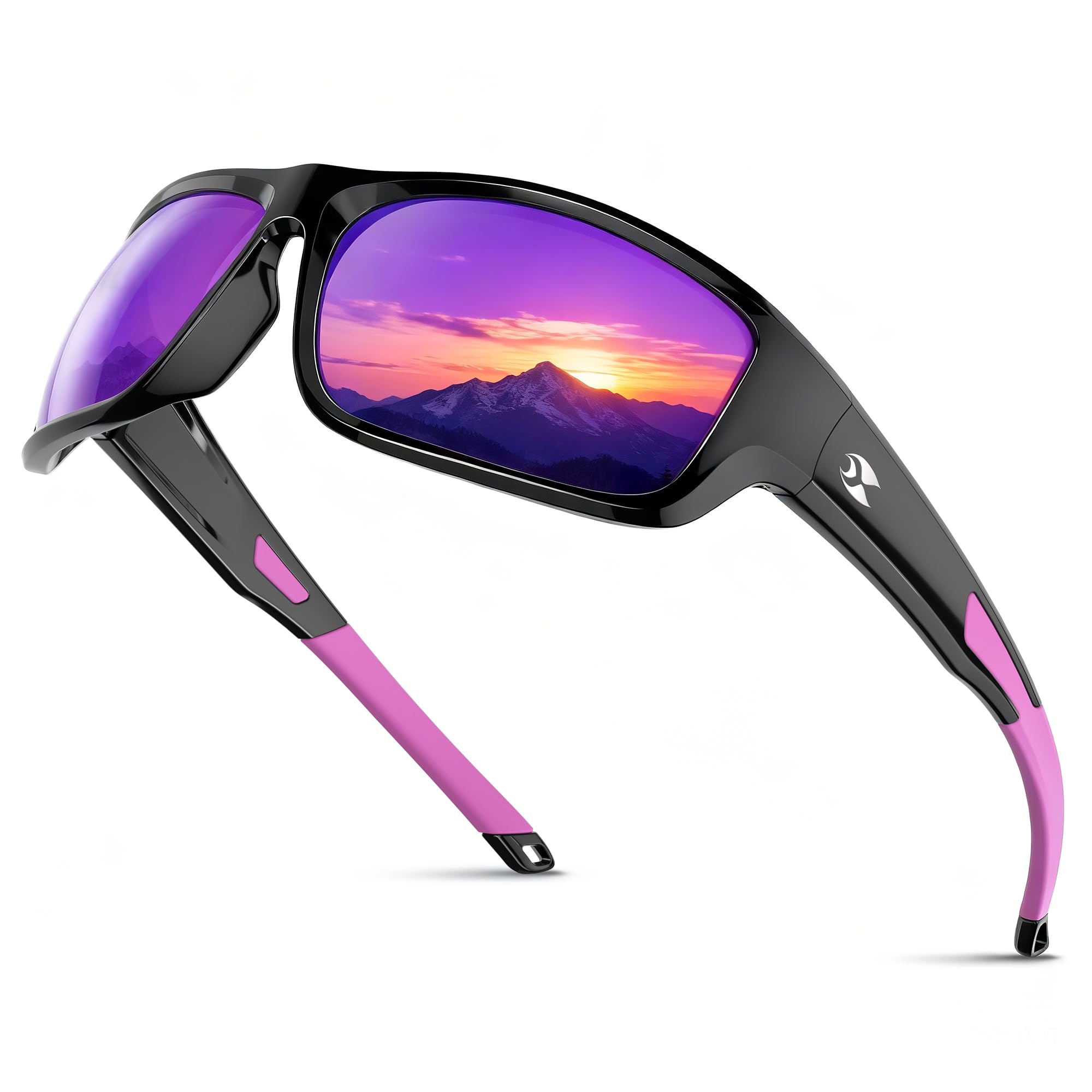SUOSO Sports Polarized Sunglasses, UV400 Protection Wrap Around Sun Glasses for Golf Fishing Running Driving