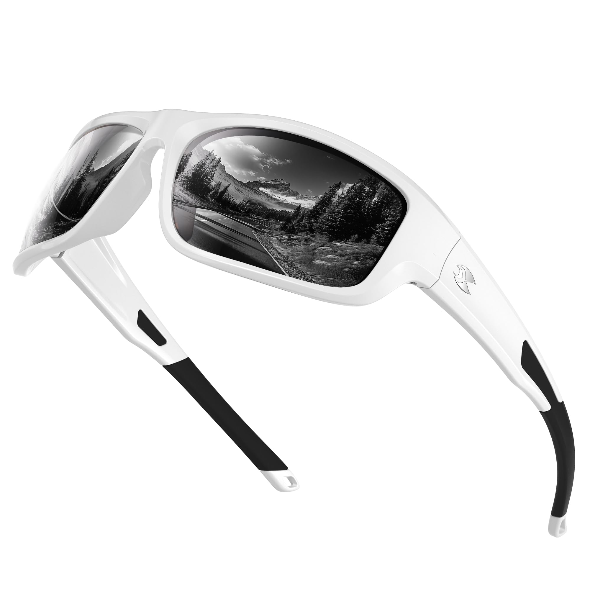 SUOSO Sports Polarized Sunglasses, UV400 Protection Wrap Around Sun Glasses for Golf Fishing Running Driving