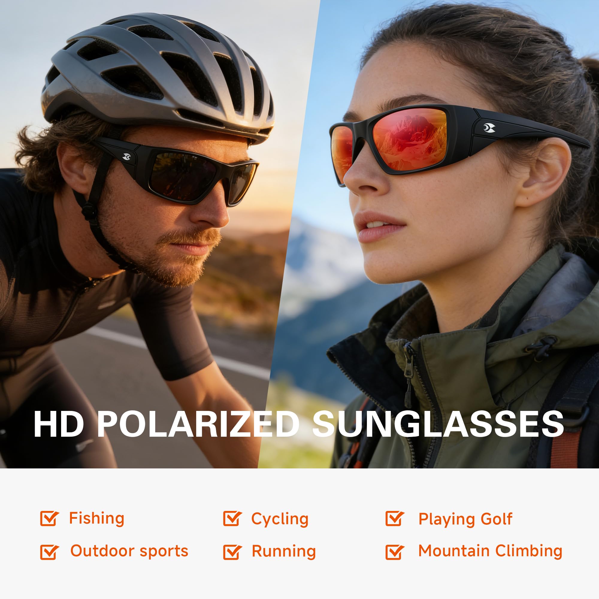 SUOSO Sports Polarized Sunglasses for Men