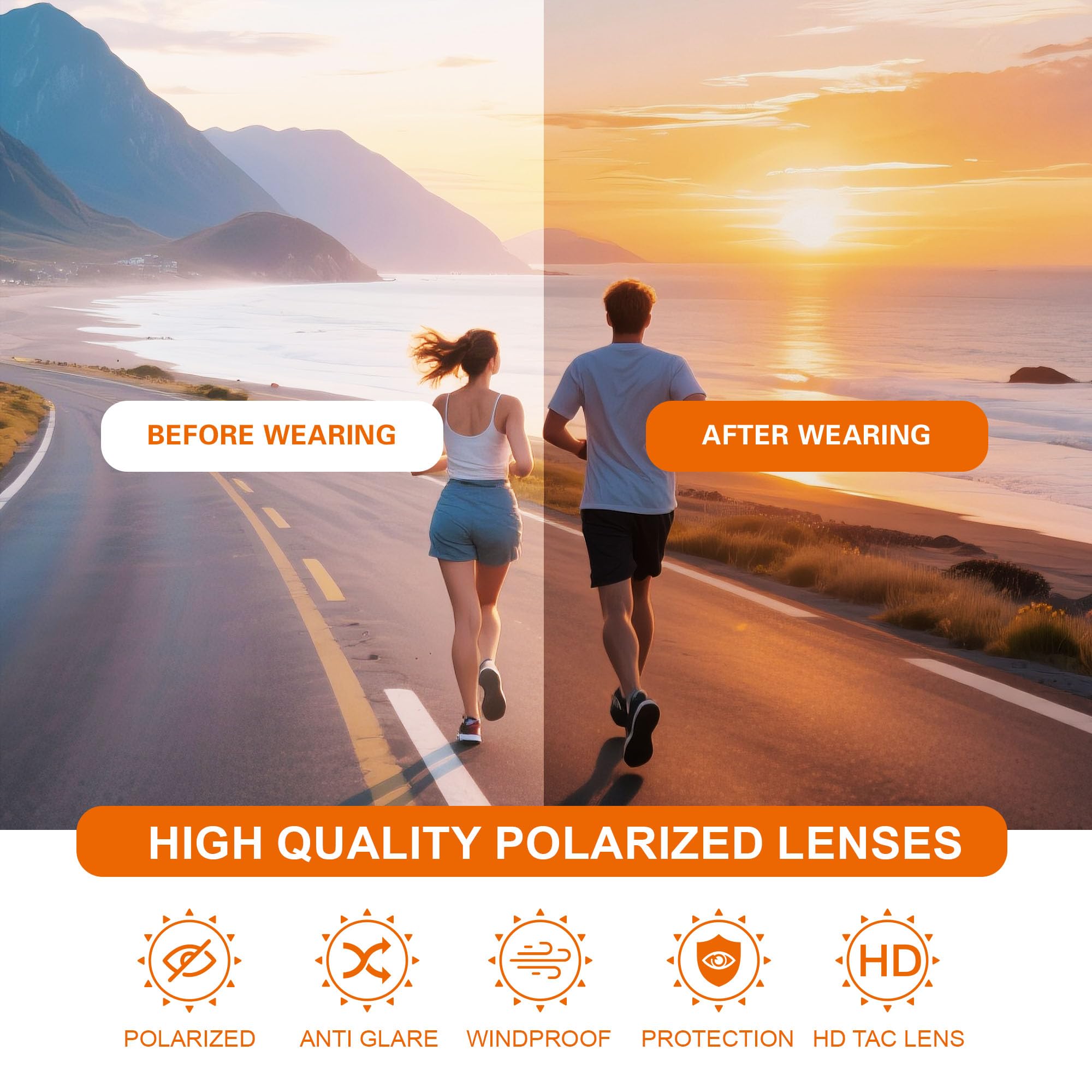 SUOSO Outdoor Cycling Polarized Sunglasses