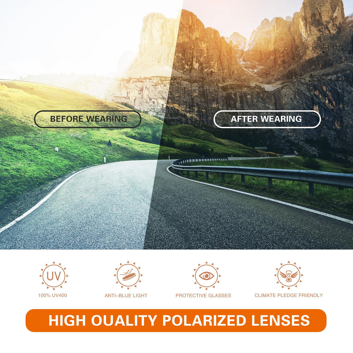 SUOSO Prescription Sports Glasses for Cycling, Running and Golf