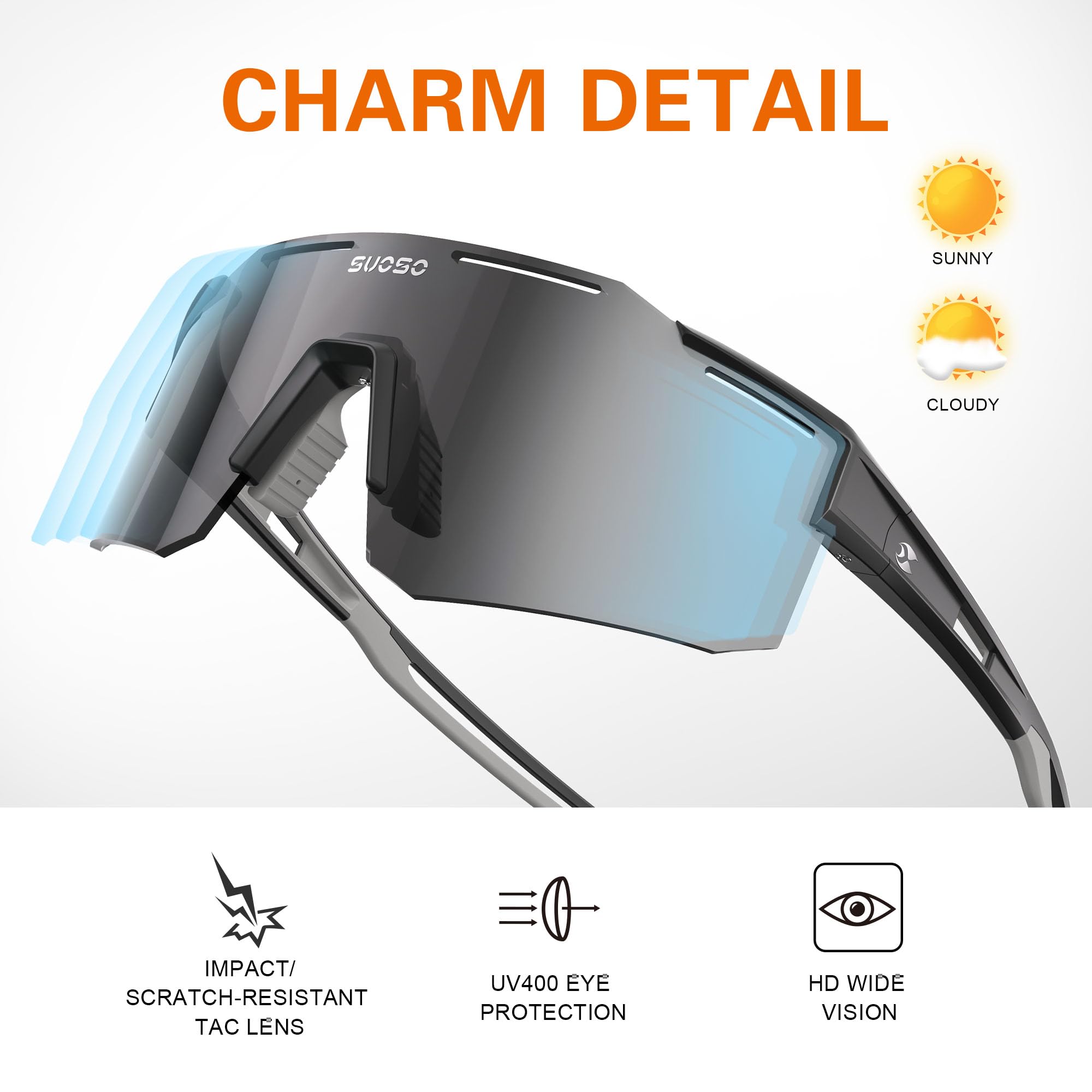 SUOSO Outdoor Cycling Polarized Sunglasses