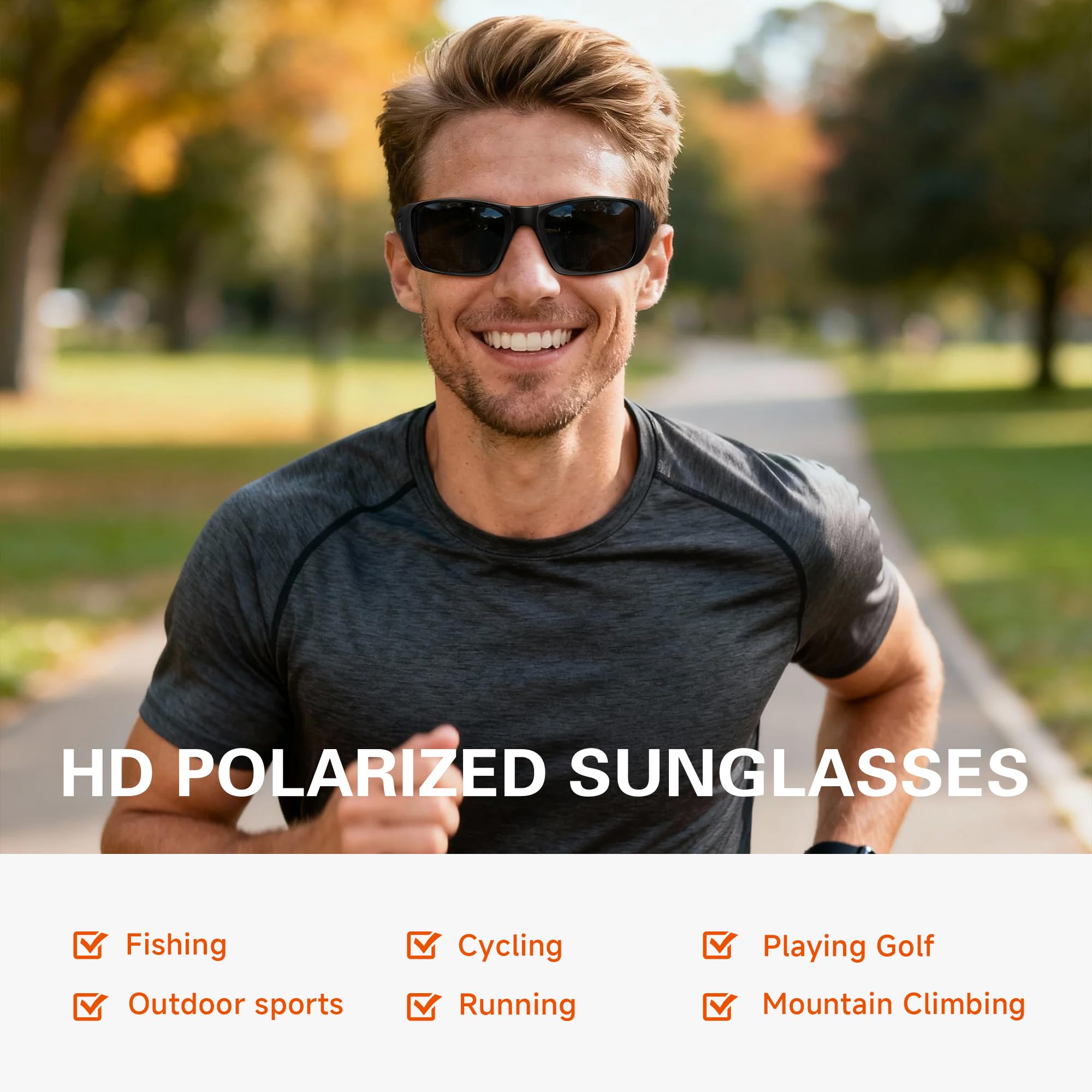 SUOSO Sports Polarized Sunglasses for Men
